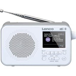 LENCO PDR-036WH - DAB+/FM radio, TFT display, Bluetooth, portable, battery