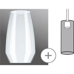 PAULMANN PLM 95351 - URail shade Vento 2Easy, 170 mm, clear