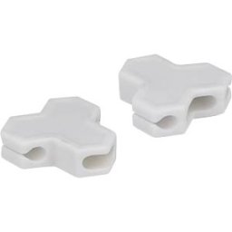 DELOCK 18401 - Cable holder self-adhesive with 3 feed-throughs (1 x flat cable