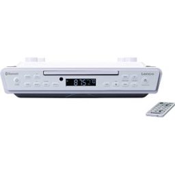 LENCO KCR-150WH - Kitchen radio, FM, CD player, Bluetooth, can be installed under