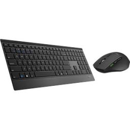 RAPOO 9500M SW - Keyboard/mouse combination, Bluetooth/wireless, black, German la