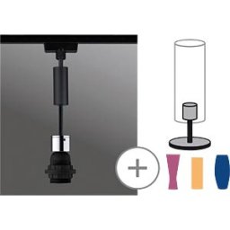 PAULMANN PLM 96919 - URail pendant light 2Easy, E27, max. 20 W, dimmable, black/chrom