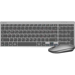 LOGILINK ID0215 - Keyboard/mouse combination, Bluetooth/wireless, grey, German lay