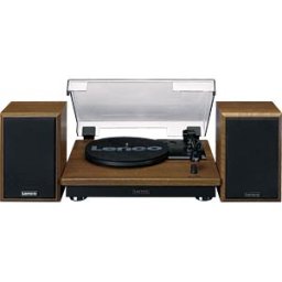 LENCO LS-100WD - Turntable, Bluetooth, including 2 speakers, wood