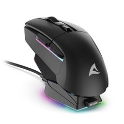 SHARKOON SHARK SGM50W SW - Gaming mouse, USB/wireless, RGB, black