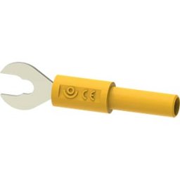 ELECTRO PJP PJP ADA3034-J - Cable lug adapter, 4-mm banana socket/cable lug, yellow