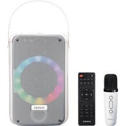 LENCO BTC-060 - Speaker, Bluetooth, karaoke function, white