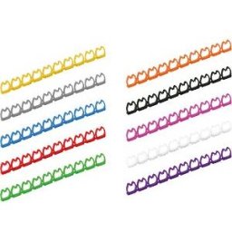 VALUE 25995256 - Cable rings for patch cables, 5 - 6.5 mm, 100 pieces, multicolou