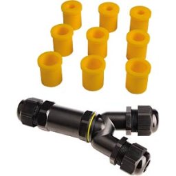 DEKO-LIGHT DEKO 930573 - Outdoor cable gland Y-connector, for 2 cables 4 - 14 mm, M25, IP