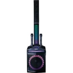 LENCO PA-220BK - Speaker, Bluetooth, FM radio, light effects, black