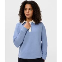 Sweaty Betty Revive Rugby Sweatshirt, Blue, Women's S