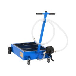 Mobile Oil Drain Pan - 55 L - hand pump