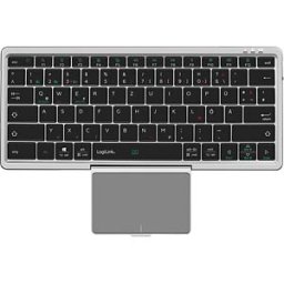 LOGILINK ID0214 - Wireless keyboard, Bluetooth/wireless, grey, German layout