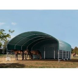 TOOLPORT Animal field shelter 8x8m, dark green, soft ground anchors - (330620)