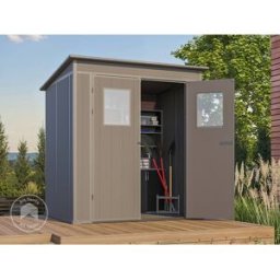 PRIMEYARD 176 x 145 cm plastic garden shed, anthracite grey - (GFPV01167)