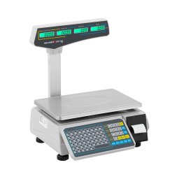 Electronic Scale - 30 kg / 15 g - 38 x 26.5 cm - with label printer - LCD