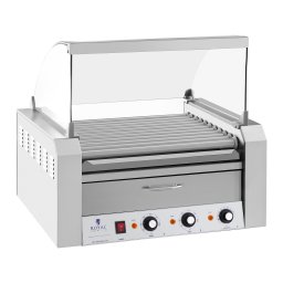 Hotdog Grill - 11 rollers - Warming drawers - Stainless steel