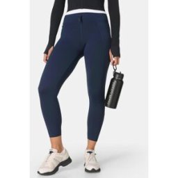 Sweaty Betty Therma Heat Tech 7/8 Walking Leggings, Blue, Women's S