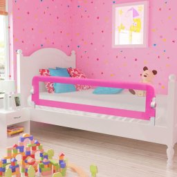 vidaXL Toddler Safety Bed Rail 2 pcs Pink 150x42 cm