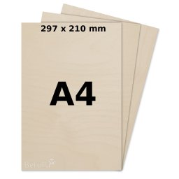 Birch plywood 6mm A4 for laser, pyrography, craft and model making