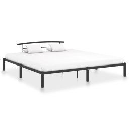 vidaXL 284705 Bed Frame without Mattress Black Metal 200x200 cm