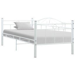 vidaXL Daybed Frame without Mattress White Metal 90x200cm