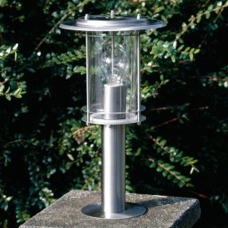 Brilliant York pillar light, stainless steel, height 40 cm, IP44, E27
