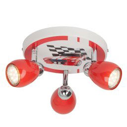 Brilliant Racing LED ceiling light, 3-bulb