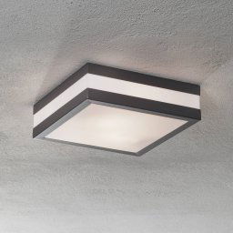 Brilliant Matteo outdoor ceiling light, 2 x E27, IP44, anthracite