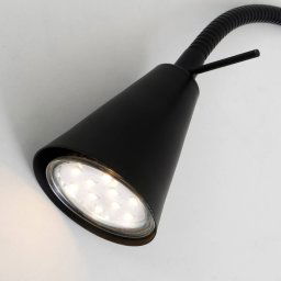 Briloner LED wall light Tusa, black, metal, 45 cm, flexible arm
