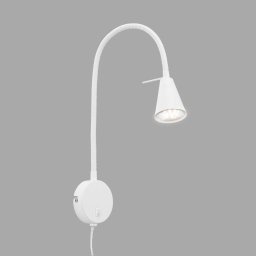 Briloner LED wall light Tusa, white, metal, 45 cm, flexible arm