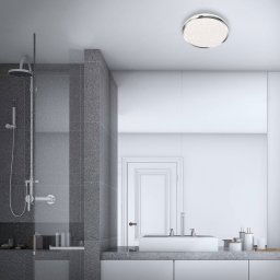 Briloner Acorus LED ceiling light, IP44, star decor, Ø 28 cm