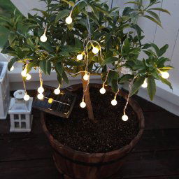 STAR TRADING Warm white shining LED solar string lights Balls