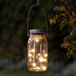 STAR TRADING Great solar decorative light Jamjar made of glass