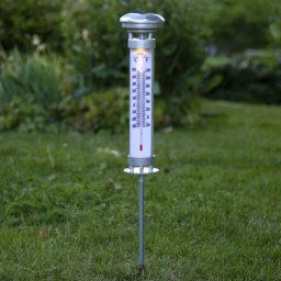 STAR TRADING Celsius LED solar light, outdoor thermometer