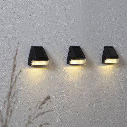STAR TRADING Wally Mini LED solar wall light, set of 3