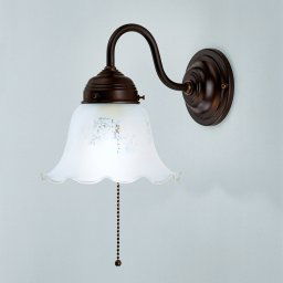 Berliner Messinglampen Gretchen wall light with antique mount