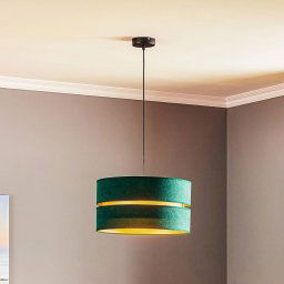 Euluna Duo pendant light green/gold Ø40cm 1-bulb