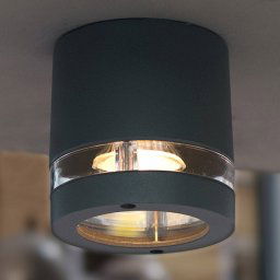 LUTEC Outdoor ceiling light Focus anthracite