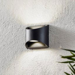 Eco-Light LED outdoor wall lamp Dodd, semicircular, anthracite