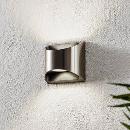Eco-Light LED outdoor wall lamp Dodd, semi-circular, stainless steel