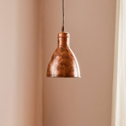 EGLO Pendant light Priddy 1, one-bulb, antique copper