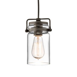 KICHLER Glass hanging lamp Brinley one-bulb