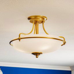 QUOIZEL ceiling lamp Griffin with spacer, brass, Ø 42 cm