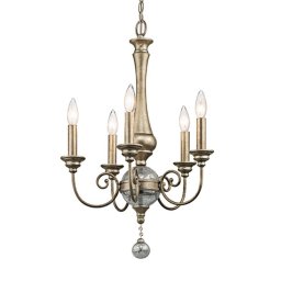 KICHLER Rosalie chandelier 5-bulb Ø 45 cm