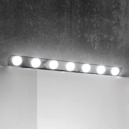 Ebir Hollywood LED mirror lamp, 85 cm, 7-bulb