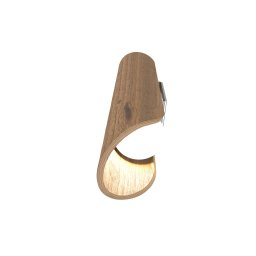 Elobra Colombia LED wall light, natural knotty oak
