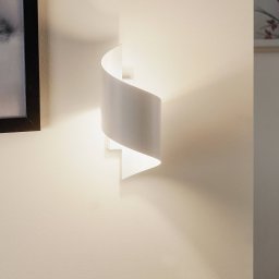 EMIBIG LIGHTING Spiner wall lamp, white, height 30 cm, steel