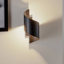 EMIBIG LIGHTING Spiner wall lamp, black, height 30 cm, steel