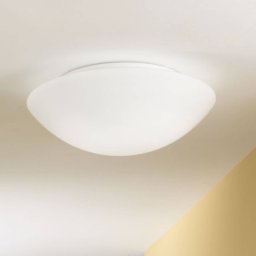 Fabas Luce Pandora ceiling light, Ø 36 cm, glass, white